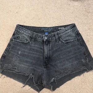 Arizona Jean Company Women's Dark Gray Denim Shorts